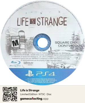 Life is Strange PlayStation 4, NTSC disc