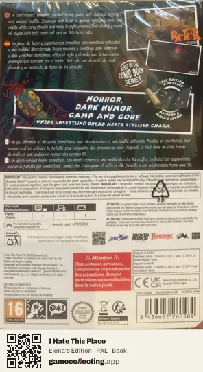 I Hate This Place Nintendo Switch, PAL box back