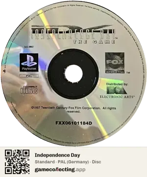 Independence Day PlayStation, PAL disc