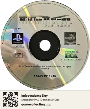 Independence Day PlayStation, PAL disc