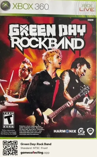 Green Day: Rock Band Xbox 360, NTSC box front