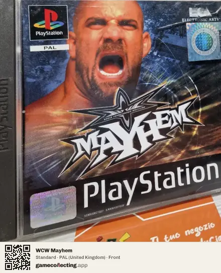 WCW Mayhem PlayStation, United Kingdom box front