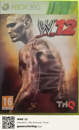 WWE '12 Xbox 360, France box front