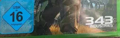 Halo Infinite, the USK square on its front