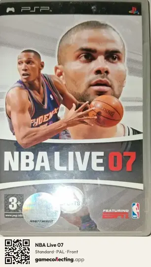 NBA Live 07 PlayStation Portable, PAL box front