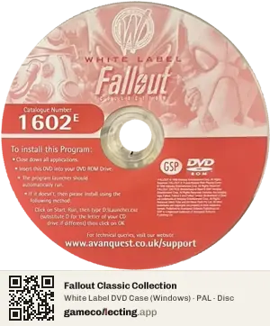 Fallout Classic Collection Computer, PAL disc