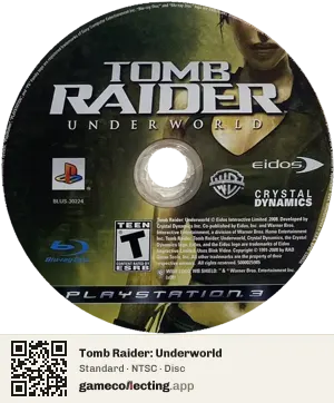 Tomb Raider: Underworld PlayStation 3, NTSC disc