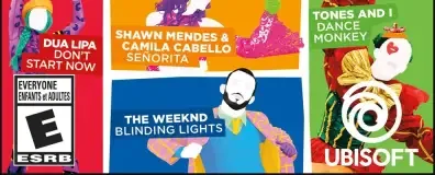 Just Dance 2021, the ESRB box on its front