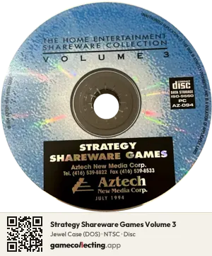 Strategy Shareware Games Volume 3 Computer, NTSC disc