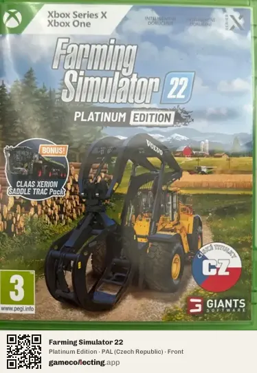 Farming Simulator 22 Xbox Series X, Czech Republic box front
