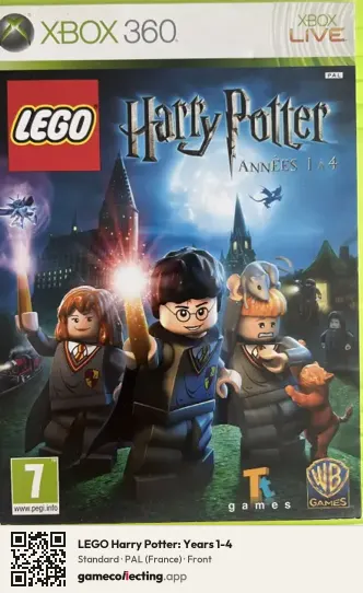 LEGO Harry Potter: Years 1-4 Xbox 360, France box front
