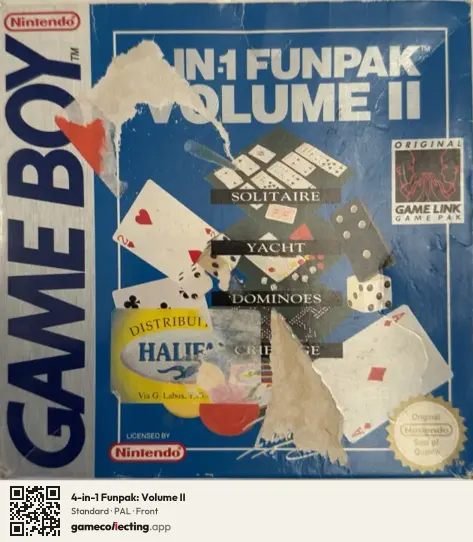 4-in-1 Funpak: Volume II Game Boy, PAL box front
