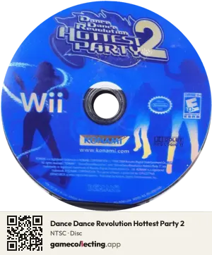 Dance Dance Revolution Hottest Party 2 Nintendo Wii, NTSC disc