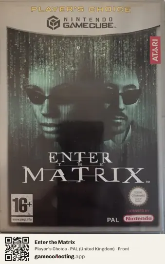 Enter the Matrix Nintendo GameCube, United Kingdom box front