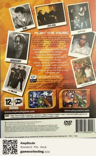 Amplitude PlayStation 2, PAL box back