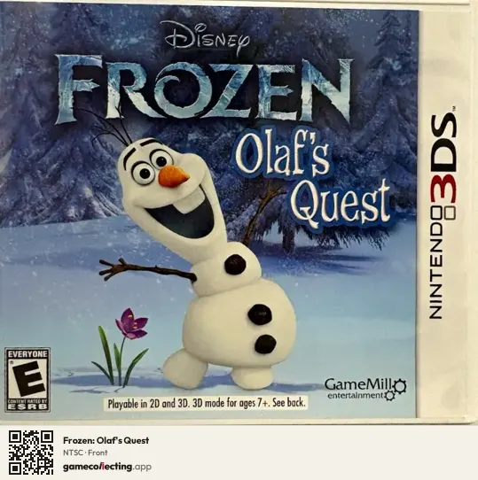 Frozen: Olaf's Quest Nintendo 3DS, NTSC box front