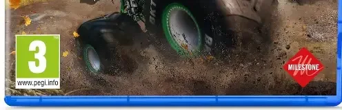 Monster Jam Showdown, the PEGI square on its front