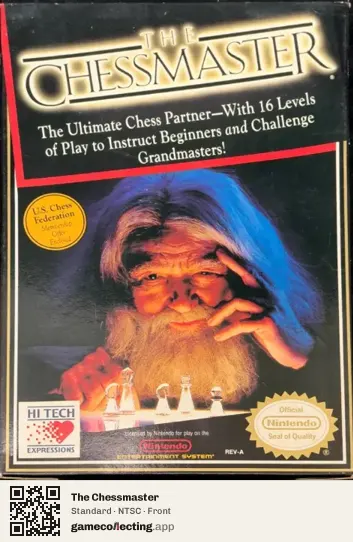 The Chessmaster Nintendo Entertainment System, NTSC box front