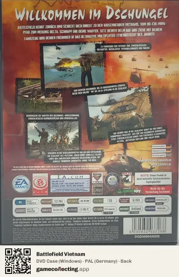 Battlefield Vietnam Computer, Germany box back