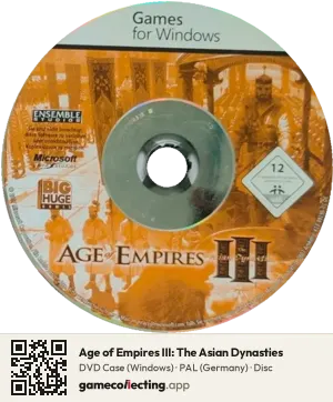 Age of Empires III: The Asian Dynasties Computer, PAL disc