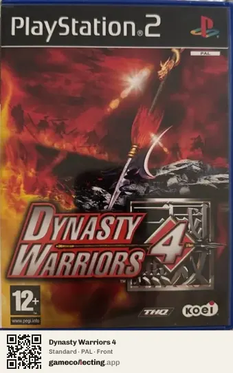 Dynasty Warriors 4 PlayStation 2, PAL box front