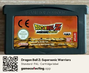 Dragon Ball Z: Supersonic Warriors Game Boy Advance, PAL cartridge label