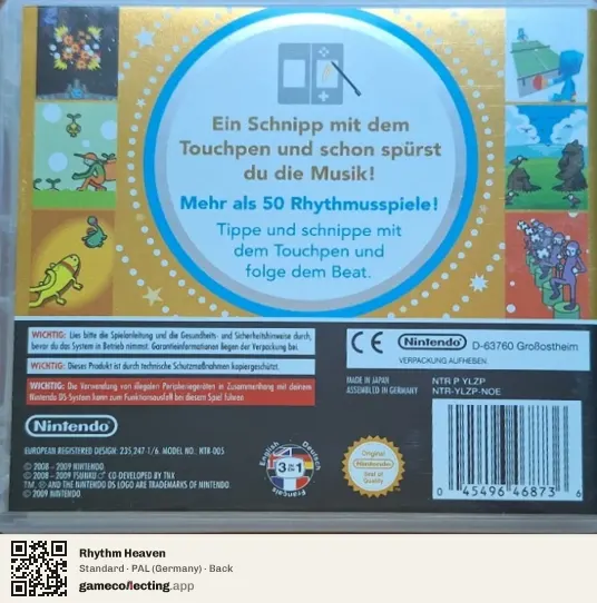 Rhythm Heaven Nintendo DS, Germany box back