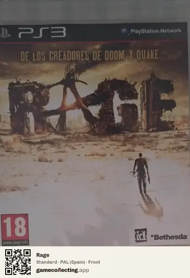Rage PlayStation 3, Spain box front
