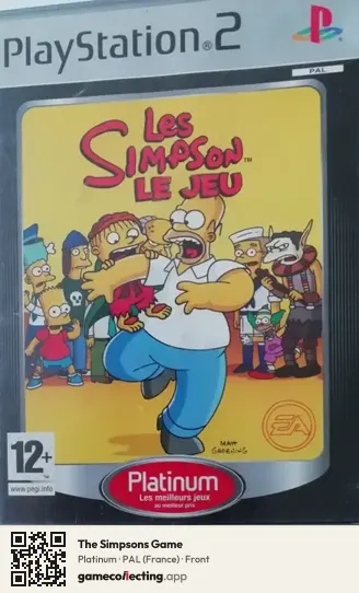 The Simpsons Game PlayStation 2, France box front