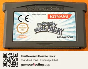 Castlevania Double Pack Game Boy Advance, PAL cartridge label