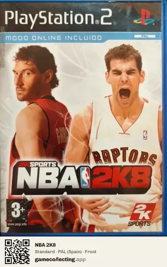 NBA 2K8 PlayStation 2, Spain box front