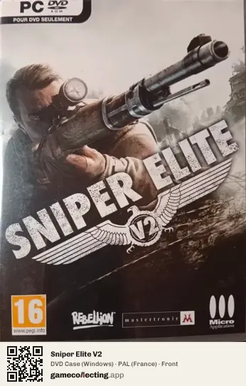 Sniper Elite V2 Computer, France box front