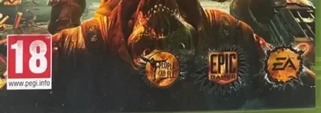 Bulletstorm, the PEGI square on its front