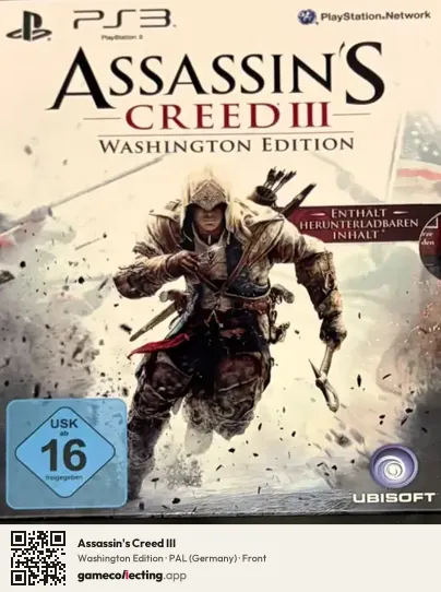 Assassin's Creed III PlayStation 3, Germany box front