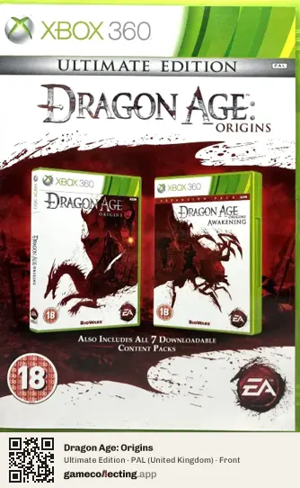 Dragon Age: Origins Xbox 360, United Kingdom box front