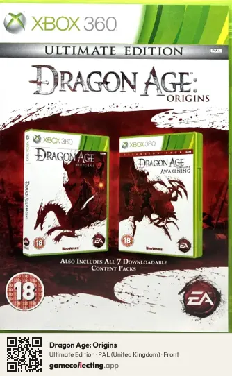 Dragon Age: Origins Xbox 360, United Kingdom box front