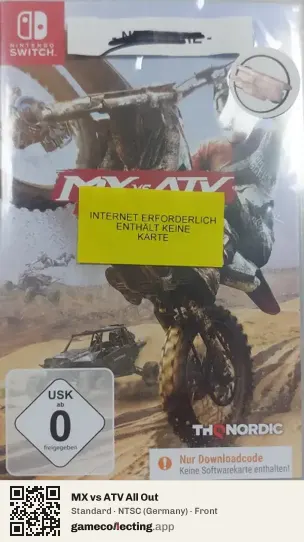 MX vs ATV All Out Nintendo Switch, Germany box front