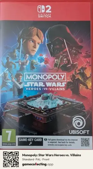 Monopoly: Star Wars Heroes vs. Villains Nintendo Switch 2, PAL box front