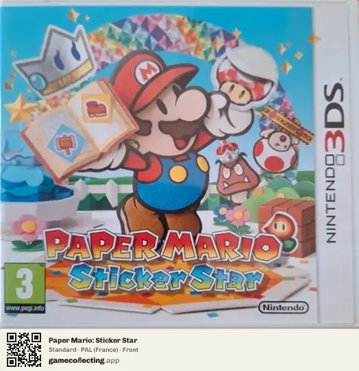 Paper Mario: Sticker Star Nintendo 3DS, France box front