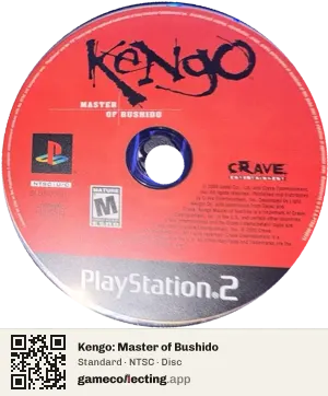 Kengo: Master of Bushido PlayStation 2, NTSC disc