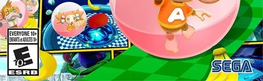 Super Monkey Ball Banana Mania, the ESRB box on its front