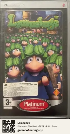 Lemmings PlayStation Portable, PAL box front