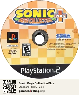 Sonic Mega Collection Plus PlayStation 2, NTSC disc