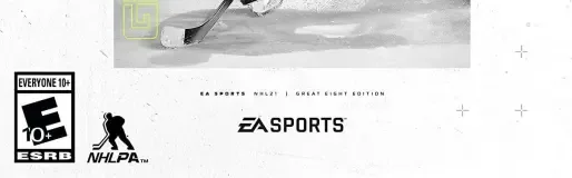NHL 21, the ESRB box on its front
