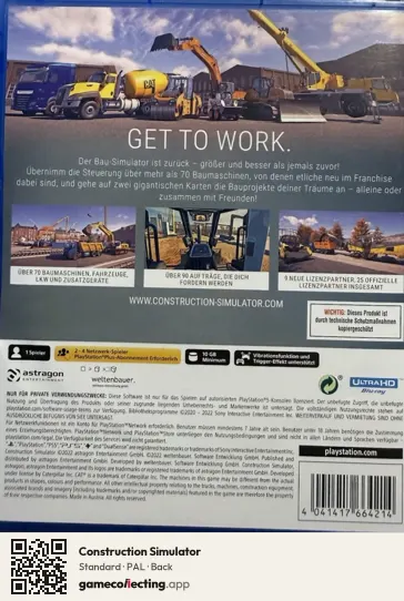 Construction Simulator PlayStation 5, PAL box back