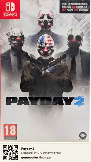 Payday 2 Nintendo Switch, Germany box front
