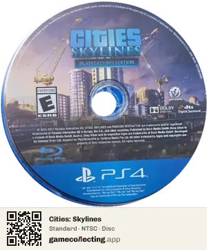 Cities: Skylines PlayStation 4, NTSC disc
