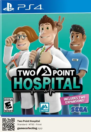 Two Point Hospital PlayStation 4, NTSC box front