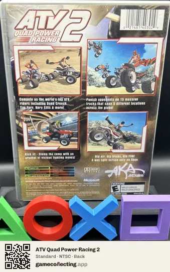 ATV Quad Power Racing 2 Xbox, NTSC box back