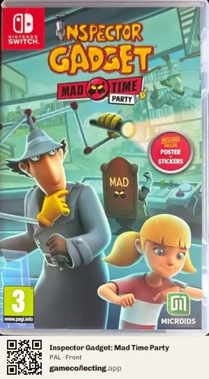 Inspector Gadget: Mad Time Party Nintendo Switch, PAL box front
